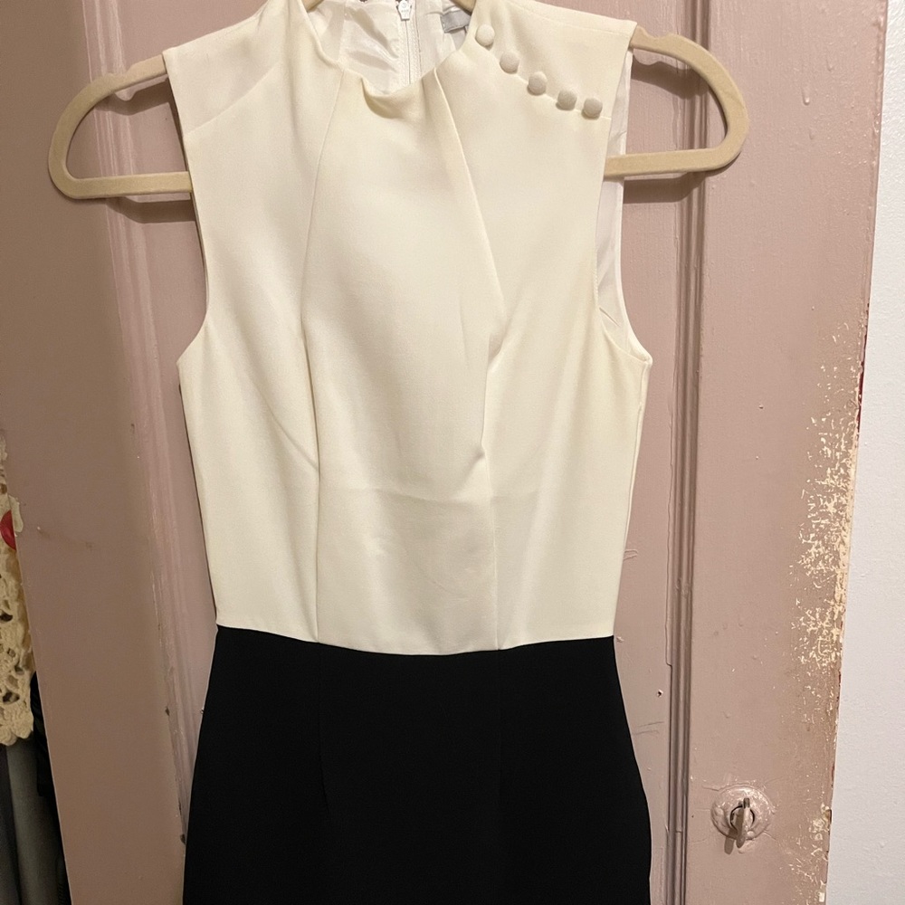 Black and white mini dress